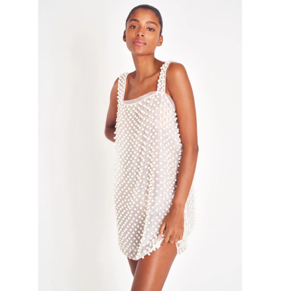 LoveShackFancy - Kayana Pearl Mini Dress (NWT)